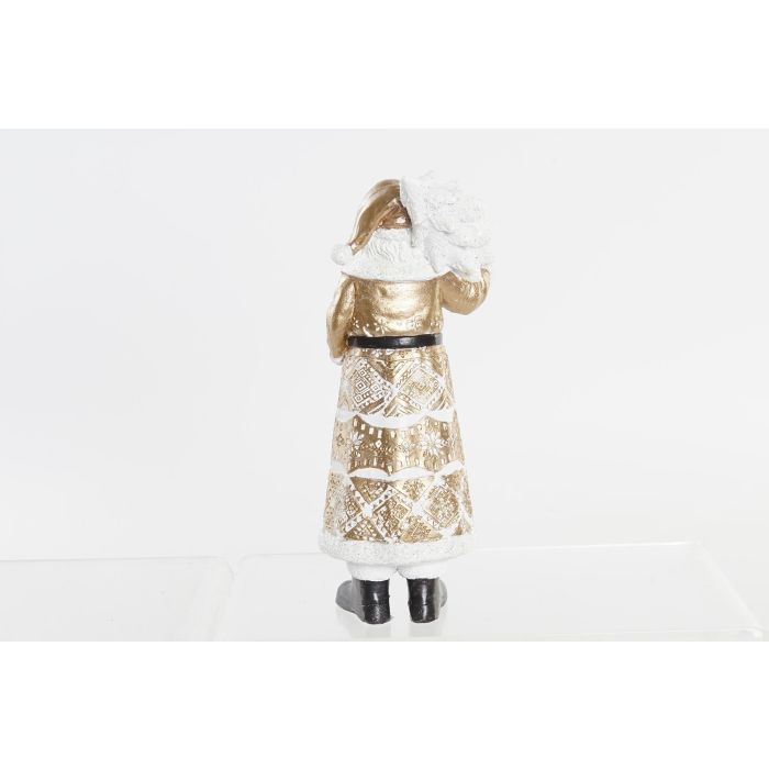 DKD Home Decor Figura de Navidad Moderna Santa Resina Dorado Blanco 20.5 cm alto 2 DKD Home Decor Figura de Navidad Moderna Santa Resina Dorado Blanco 20.5 cm alto 2