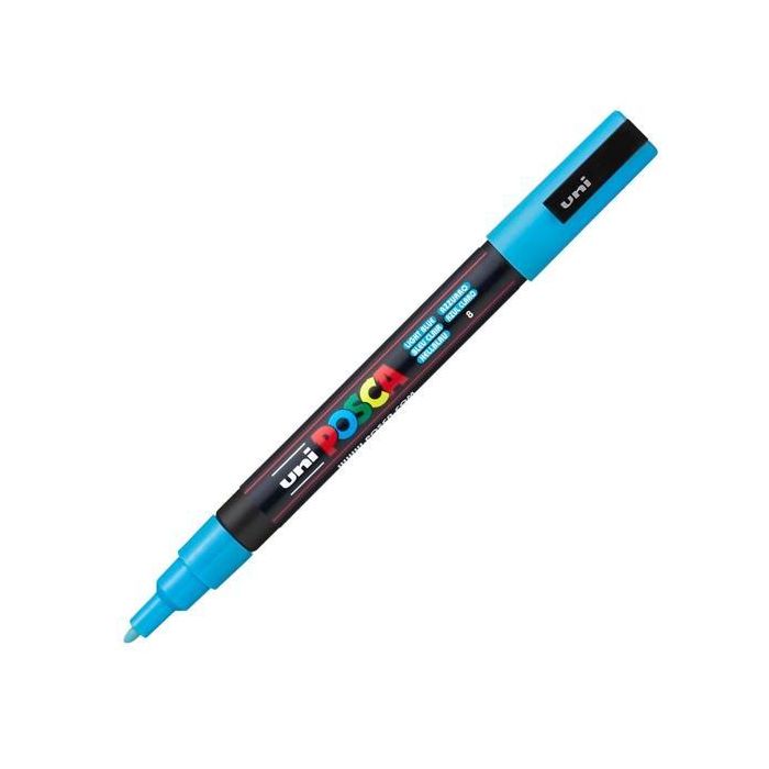 Posca Marcador Pc-3M Punta Cónica 0,9 - 1,3 mm Azul Claro Posca Marcador Pc-3M Punta Cónica 0,9 - 1,3 mm Azul Claro