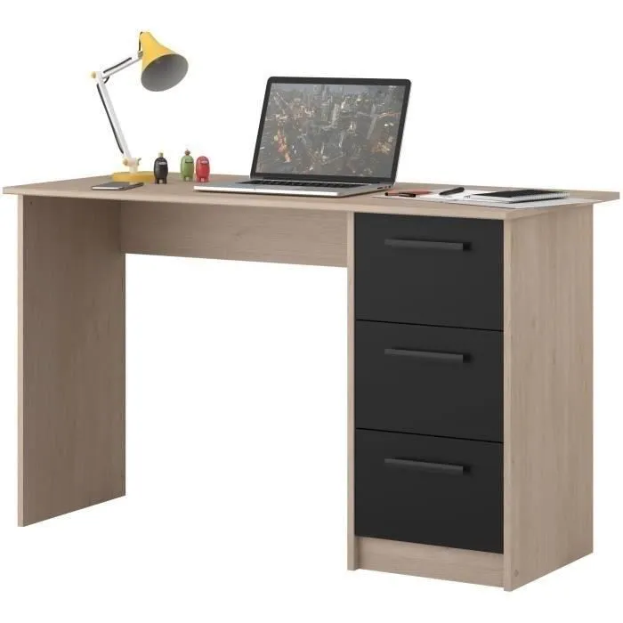 Parisot Escritorio Right Office 3 Cajones Decoración Brooklyn Chene L 121.4 x D 55 x H 74.5 cm 0 Parisot Escritorio Right Office 3 Cajones Decoración Brooklyn Chene L 121.4 x D 55 x H 74.5 cm 0