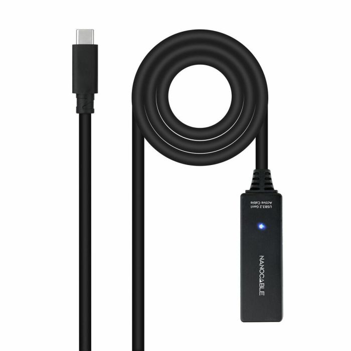 Cable USB NANOCABLE USB 3.2 amplif. C/M-C/H 5m Negro 5 m 10 Cable USB NANOCABLE USB 3.2 amplif. C/M-C/H 5m Negro 5 m 10