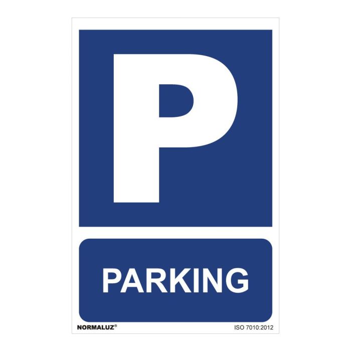Normaluz Cartel "Parking" PVC 0,7mm 30x40cm - Rótulos Informativos
