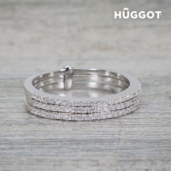 Anillo de Plata Esterlina 925 con Zirconitas Three Hûggot 5