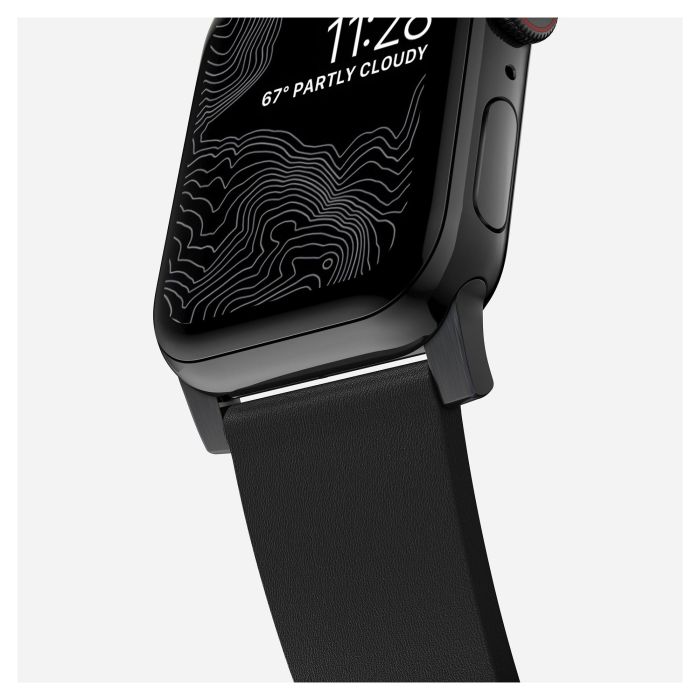 Nomad Modern Strap Active Band Pro para Apple Watch Ultra / 46mm, Correa de Cuero y Acero Inoxidable Ajustable, Negro - Tallas 42/44/45/49 mm 4 Nomad Modern Strap Active Band Pro para Apple Watch Ultra / 46mm, Correa de Cuero y Acero Inoxidable Ajustable, Negro - Tallas 42/44/45/49 mm 4