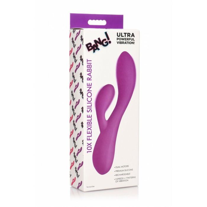 Vibrador Doble Estimulación XR Morado Silicona 5