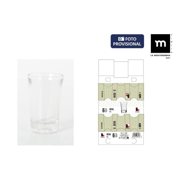 Set de Vasos de Chupito La Mediterránea Deva 6 Piezas (12 Unidades) 2 Set de Vasos de Chupito La Mediterránea Deva 6 Piezas (12 Unidades) 2