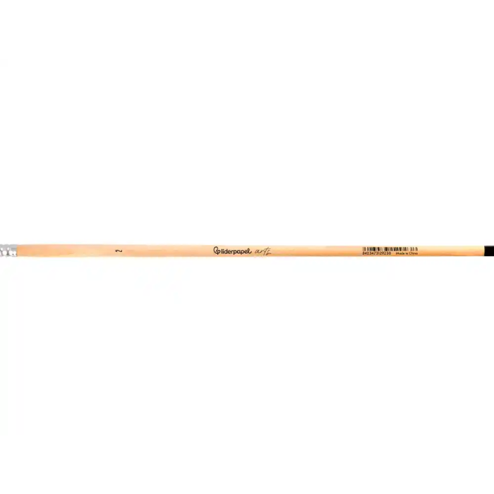 Liderpapel Pincel Nº 2 Punta Plana Cerdas para Óleo y Acrílica Certificado FSC 3