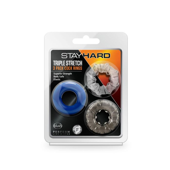 Anillo para el Pene Blush Stay Hard Multicolor 4 Anillo para el Pene Blush Stay Hard Multicolor 4
