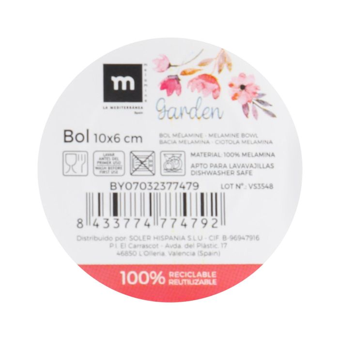 Bol de melamina mate Garden 10x6 cm - La Mediterranea (24 Unidades) 1 Bol de melamina mate Garden 10x6 cm - La Mediterranea (24 Unidades) 1