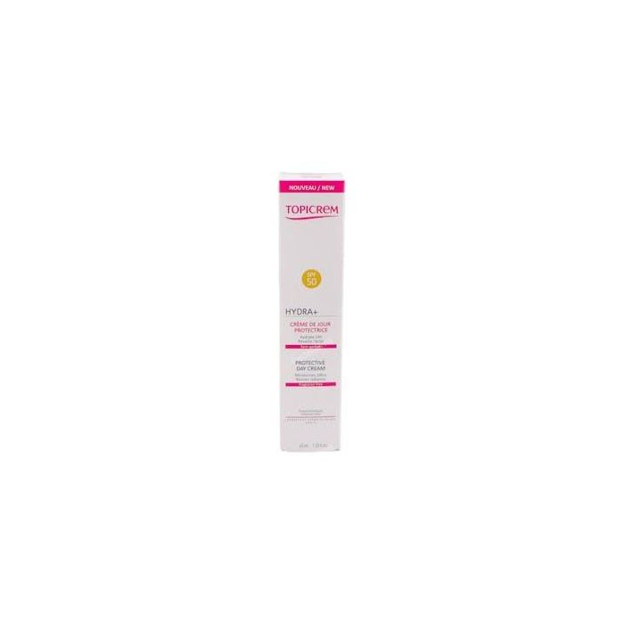 Topicrem HYDRA+ Crema de Día Protectora SPF50 Piel Sensible 40 ml – Hidratación Facial Postbiótica