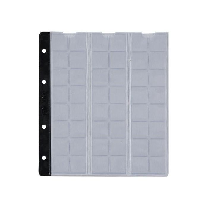 Funda Para Album De Monedas Pardo Con Lomo Rfzo.Negro Ø 22Mm 48 Aloj. 10 unidades