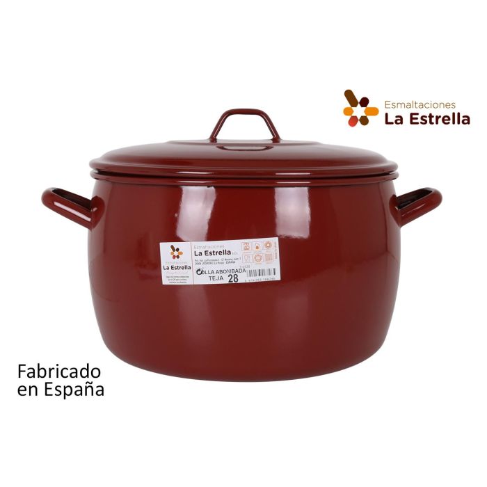 Olla Abombada C/Tapa 28Cm - 11L "Teja" (2 Unidades) 0 Olla Abombada C/Tapa 28Cm - 11L "Teja" (2 Unidades) 0