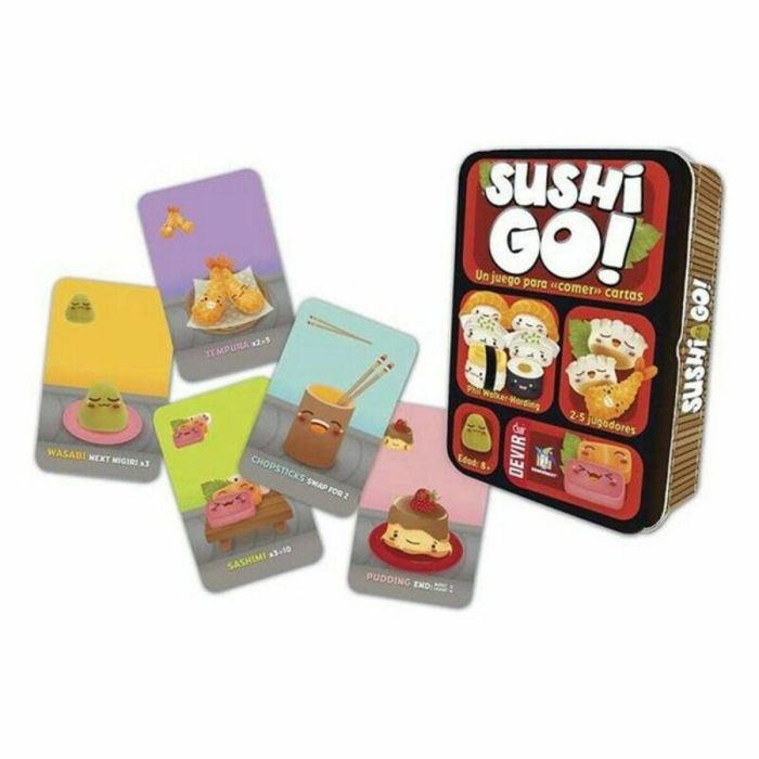 Devir Juego de Mesa Sushi Go - Juego de Cartas Estratégico para 5 Jugadores - Edad Recomendada 8+ - Diversión Familiar Garantizada 1 Devir Juego de Mesa Sushi Go - Juego de Cartas Estratégico para 5 Jugadores - Edad Recomendada 8+ - Diversión Familiar Garantizada 1