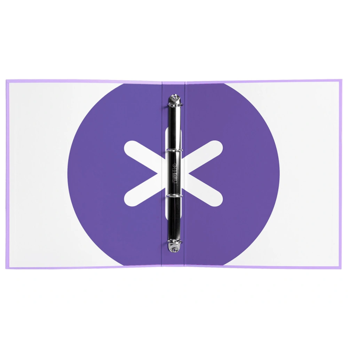 Antartik Carpeta A4 Forrada 4 Anillas 25 mm Redondas Color Lavanda 5