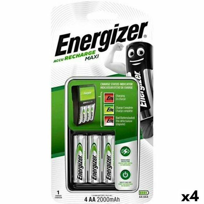 Cargador + Pilas Recargables Energizer (4 Unidades)