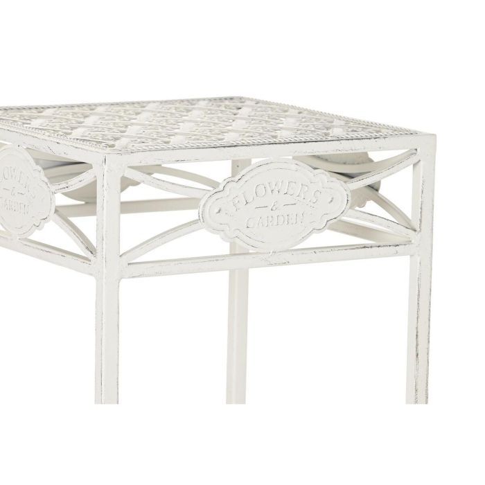 Mesita Auxiliar Terraza Y Jardin DKD Home Decor Blanco 30 x 70 x 30 cm Set de 3 1 Mesita Auxiliar Terraza Y Jardin DKD Home Decor Blanco 30 x 70 x 30 cm Set de 3 1