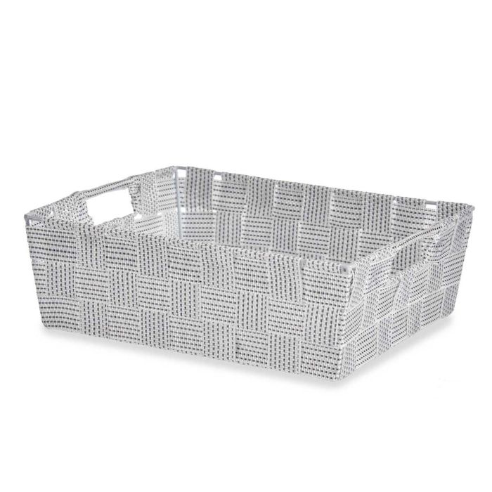 Cesta de Tela Rectangular Kipit 23 cm Blanco - 3L, Poliéster (48 Unidades) 2