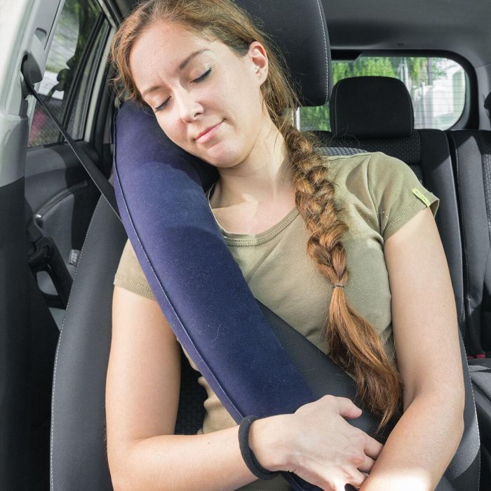 Almohada de Viaje Hinchable con Sujeción para Asientos Restel InnovaGoods 4
