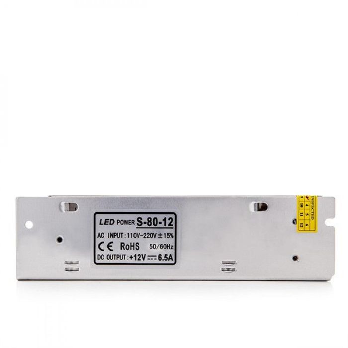Transformador LED 230VAC/12VDC 80W 6,5A IP20 2 Transformador LED 230VAC/12VDC 80W 6,5A IP20 2