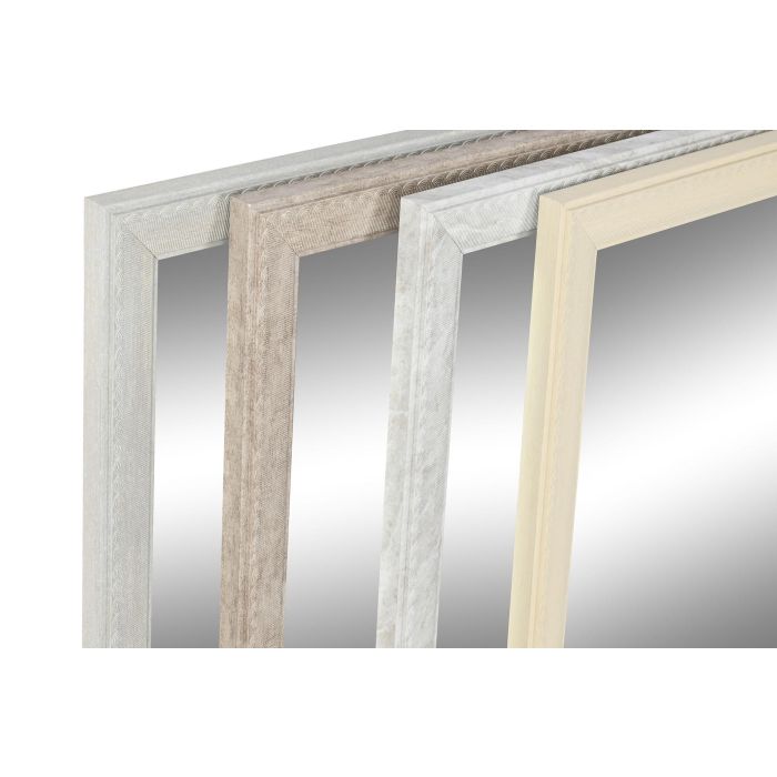 Espejo de pared DKD Home Decor Blanco Beige Gris 56 x 2 x 76 cm (4 Unidades) 1 Espejo de pared DKD Home Decor Blanco Beige Gris 56 x 2 x 76 cm (4 Unidades) 1