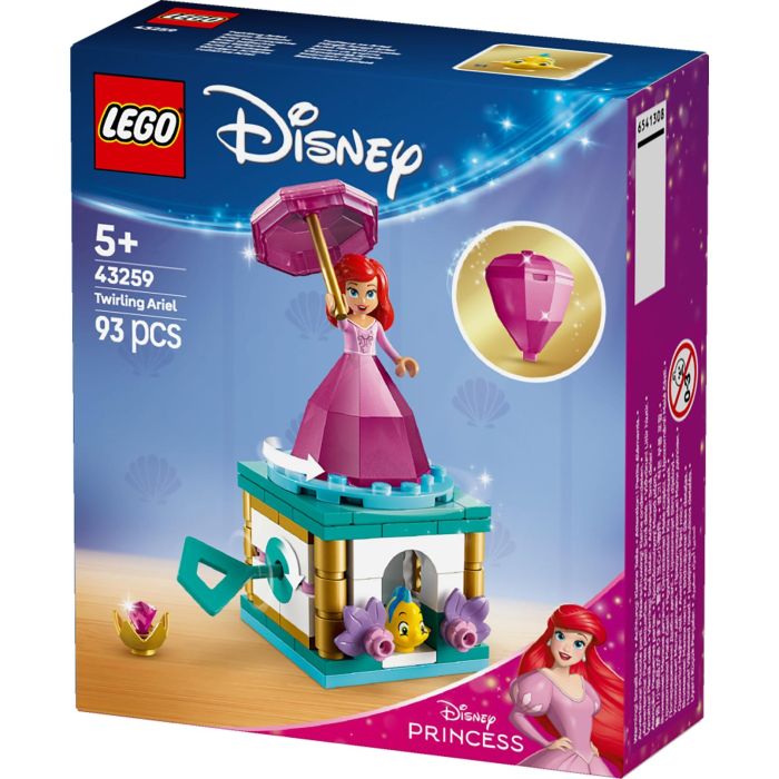 LEGO 43259 Disney Princess Ariel Bailarina - Set de Construcción La Sirenita con Vestido Diamante y Base Giratoria para Niños +5 Años 10