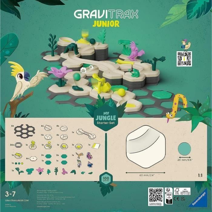 Gravitrax Junior - Starter Set My Jungle 97 piezas - Circuito de canicas - Juego de construcción creativo - Ravensburger - A partir de 3 años 4 Gravitrax Junior - Starter Set My Jungle 97 piezas - Circuito de canicas - Juego de construcción creativo - Ravensburger - A partir de 3 años 4