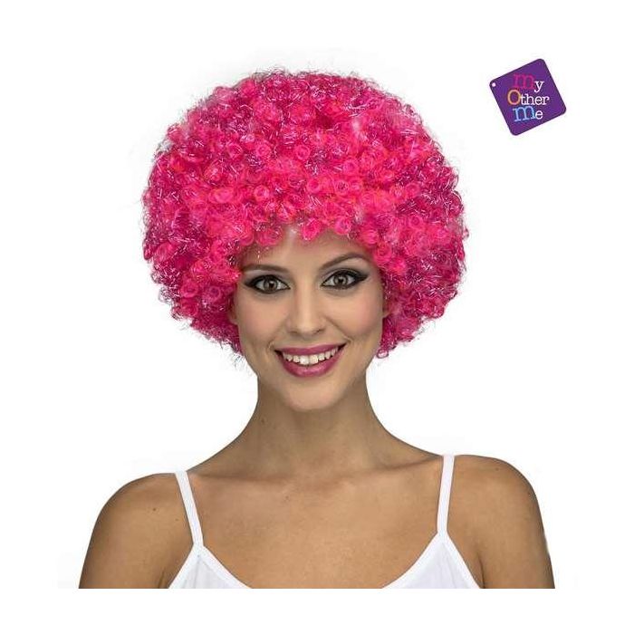 My Other Me Peluca rizada rosa