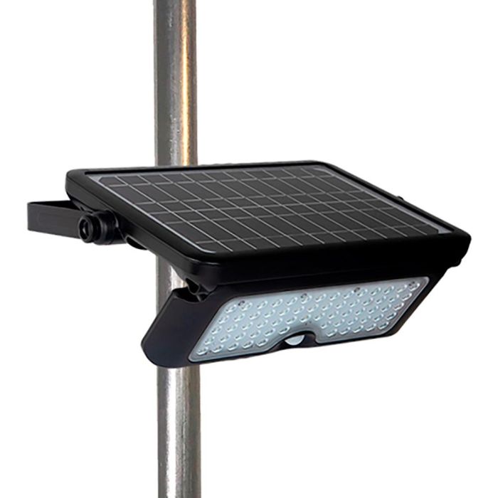 Aplique solar 10w 1150lm recargable. sensor presencia (2-8m) color negro 27,5x19,6cm edm 4