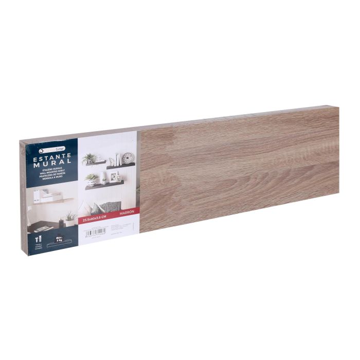 Estante mural MDF 23.5x80x3.8 cm color blanco - Confortime (4 Unidades) 4