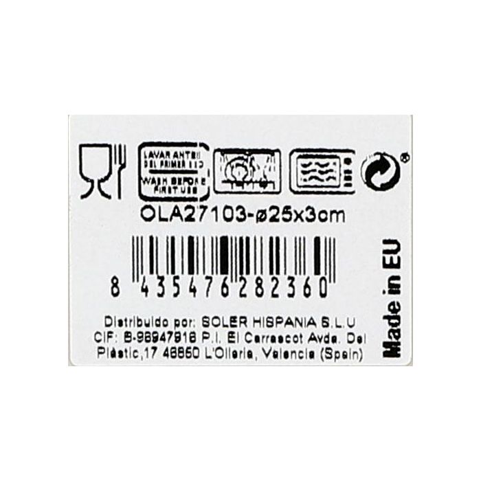 Fuente Redonda Olaf Nordic Brillo Ø25 cm - Inde (12 Unidades) 1 Fuente Redonda Olaf Nordic Brillo Ø25 cm - Inde (12 Unidades) 1