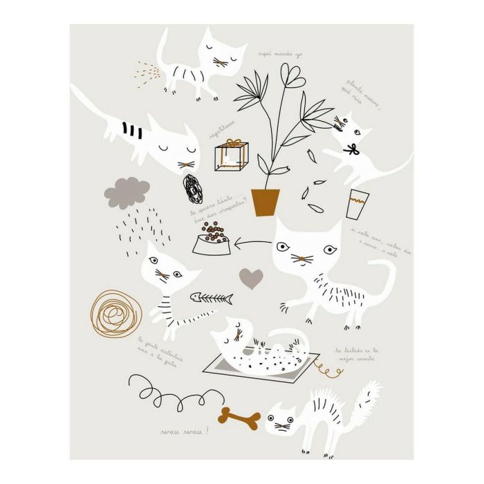 Sábana Encimera Panzup Gatos 2 160 x 270 cm (Cama de 80/90) 5 Sábana Encimera Panzup Gatos 2 160 x 270 cm (Cama de 80/90) 5