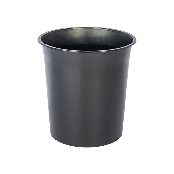 Papelera Plastico Cerrada 16 Litros Negra