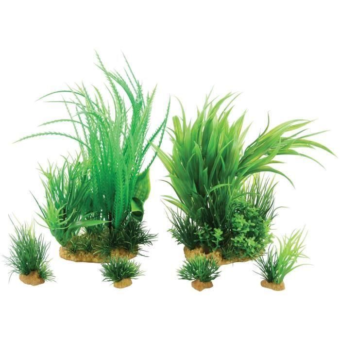 ZOLUX ZOL3336023522449 Plantas artificiales para acuario Plantkit Talla M - Pack de 6 2