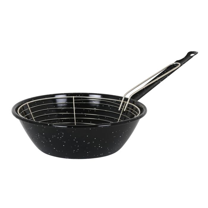 La Estrella Sartén honda con cestillo 24 cm Jaspeada, antiadherente, 45 x 25.3 x 7.5 cm, 770 g (6 Unidades)