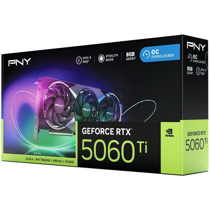 PNY RTX5060 TI VERTO ARGB OC Triple Fan 8GB GDDR7 Tarjeta Gráfica NVIDIA GeForce RTX 5060 Ti PCI Express x8 5.0 8 PNY RTX5060 TI VERTO ARGB OC Triple Fan 8GB GDDR7 Tarjeta Gráfica NVIDIA GeForce RTX 5060 Ti PCI Express x8 5.0 8