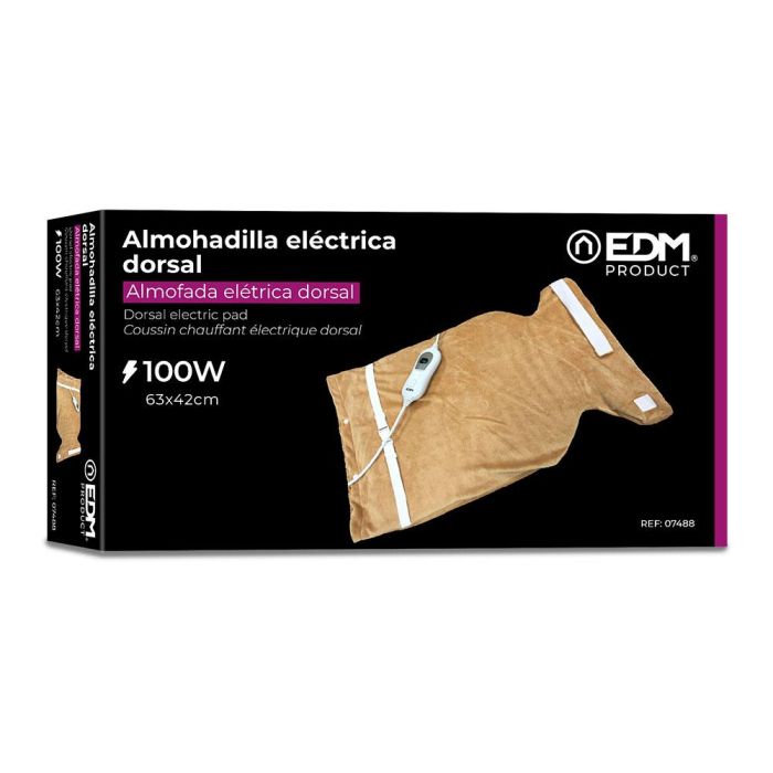 Almohadilla electrica - nuca-cervical-dorsal - 100w - edm 1 Almohadilla electrica - nuca-cervical-dorsal - 100w - edm 1