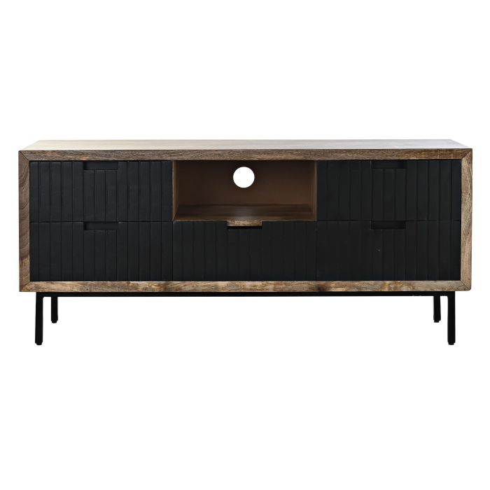 Mueble Tv DKD Home Decor Negro Marron 40 x 55 x 125 cm 4 Mueble Tv DKD Home Decor Negro Marron 40 x 55 x 125 cm 4