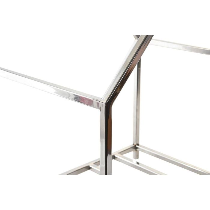 Leñera Moderno DKD Home Decor Plateado 30 x 50 x 40 cm 2 Leñera Moderno DKD Home Decor Plateado 30 x 50 x 40 cm 2