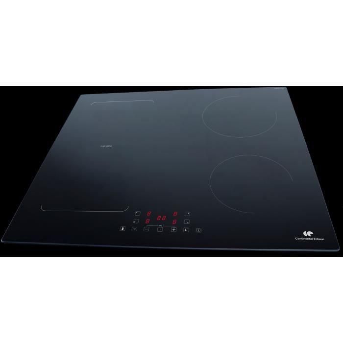 Placa de inducción CONTINENTAL EDISON de 4 zonas CETI4ZFLEX3 - Flex - 7200W - 4 boosters - negro 2 Placa de inducción CONTINENTAL EDISON de 4 zonas CETI4ZFLEX3 - Flex - 7200W - 4 boosters - negro 2