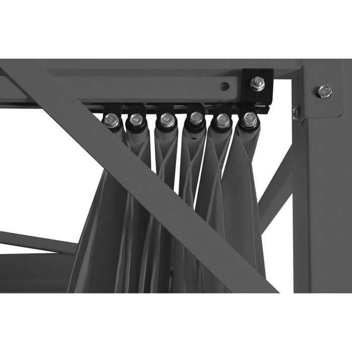 Pérgola DKD Home Decor Gris 300 x 300 x 230 cm Acero 4 Pérgola DKD Home Decor Gris 300 x 300 x 230 cm Acero 4