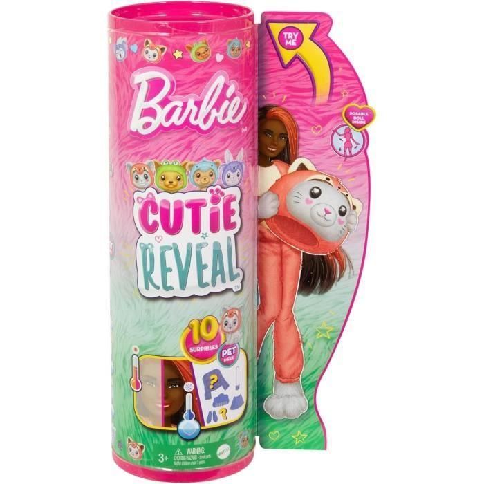 Barbie Cutie Reveal Disfraces Gatito Panda Rojo Hrk23 4