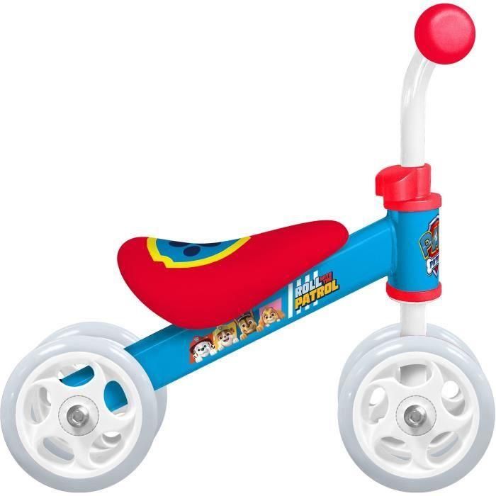 Portabicicletas sin pedales de 4 ruedas - PAW PATROL - PAT PATROUILLE - Mi primera bicicleta sin pedales Baby Walker - Azul y Rojo 1