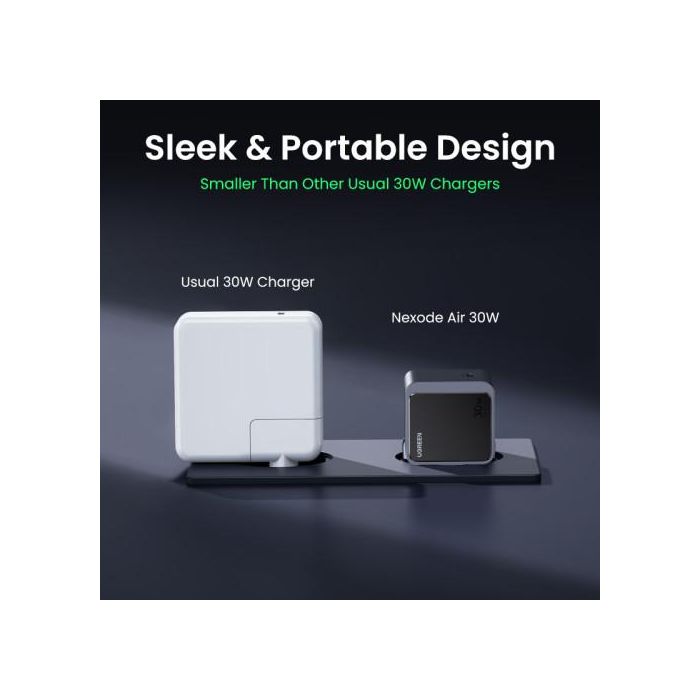 UGREEN 35041 Nexode S Cargador Rápido USB-C GaN de 30W para Teléfono Móvil, Batería Portátil, Teléfono Gris 3 UGREEN 35041 Nexode S Cargador Rápido USB-C GaN de 30W para Teléfono Móvil, Batería Portátil, Teléfono Gris 3