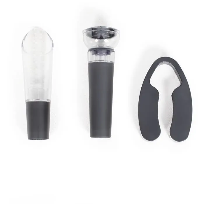 Livoo GS159 Set de Vino Eléctrico Recargable Universal con 5 Accesorios, Funciona por Presión, Capacidad 30 Botellas 3