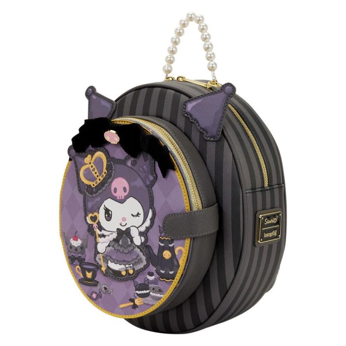 Mochila 20th Anniversary Kuromi Hello Kitty Loungefly 28cm 2 Mochila 20th Anniversary Kuromi Hello Kitty Loungefly 28cm 2