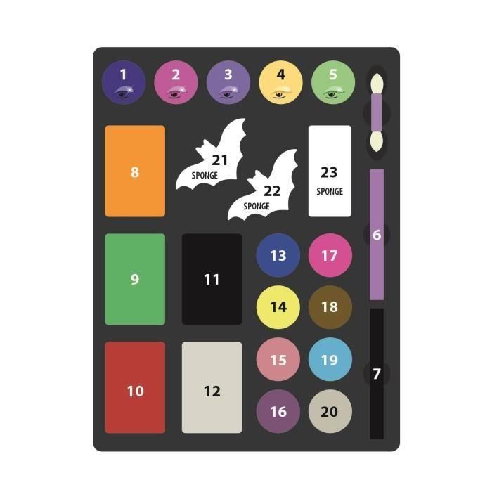 Clementoni CLE8005125187881 - Monster High Makeup Set: Paleta de Maquillaje con Polvos, Sombras y Lápices 2