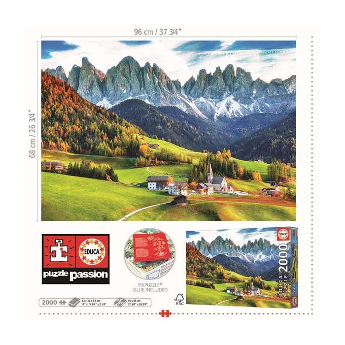 Puzzle 2000 piezas otoño en las dolomitas 15 Puzzle 2000 piezas otoño en las dolomitas 15