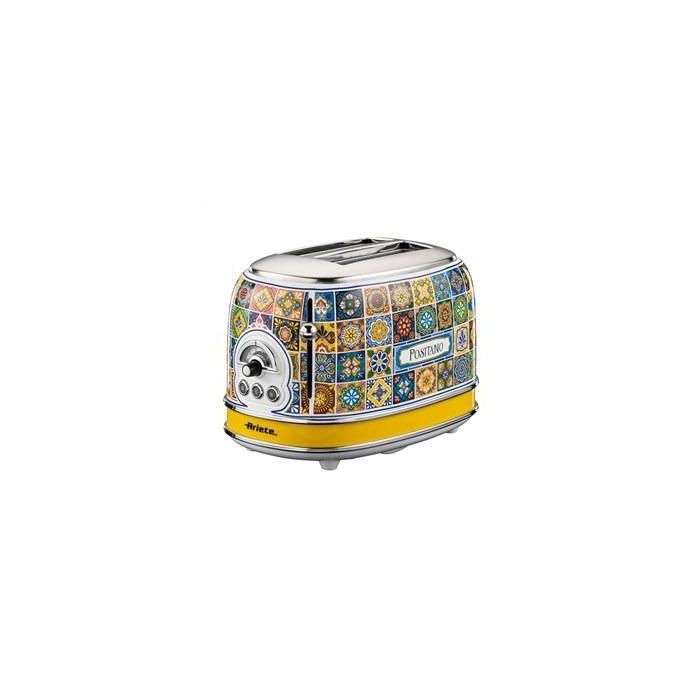 Ariete Tostador 2 Ranuras Positano - 6 Niveles de Tueste, Función Descongelar y Recalentar, Bandeja Recogemigas Extraíble Ariete Tostador 2 Ranuras Positano - 6 Niveles de Tueste, Función Descongelar y Recalentar, Bandeja Recogemigas Extraíble