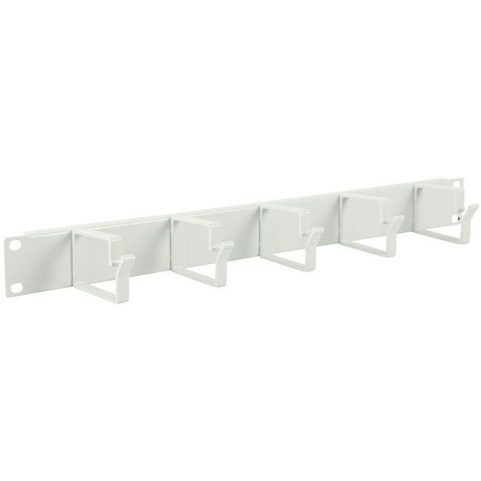 Logon RAO100WH Panel Organizador de Cables 1U 19 Pulgadas 5 Ganchos Aluminio Blanco RAL 7035 Montaje Horizontal/Vertical para Racks Logon RAO100WH Panel Organizador de Cables 1U 19 Pulgadas 5 Ganchos Aluminio Blanco RAL 7035 Montaje Horizontal/Vertical para Racks
