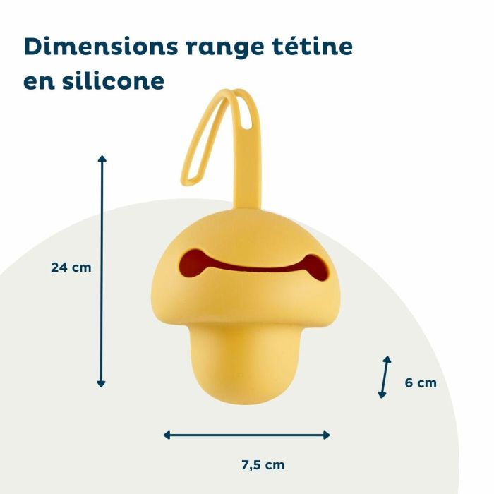 Thermobaby THE3023191810491 Portachupetes de Silicona Amarillo Miel Suave sin BPA 5