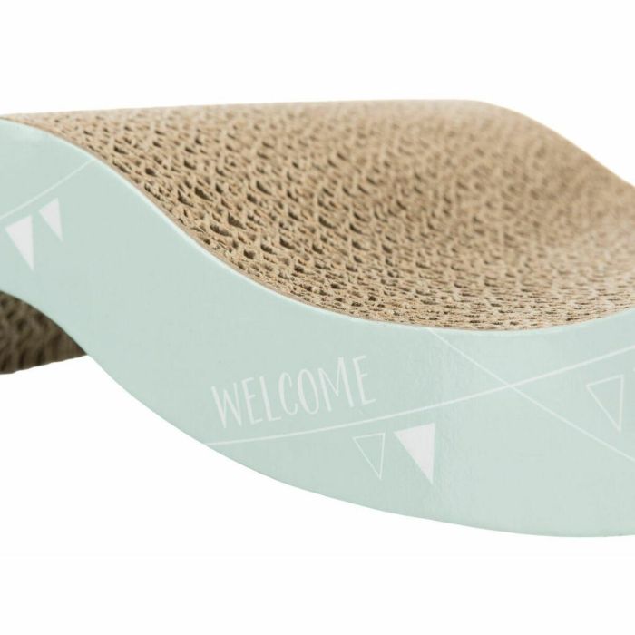 Trixie TRI4011905480121 Rascador para Gatos Junior Wave, Forma Ondulada, Medidas 38x7x18 cm, Tonos Malva y Menta 10